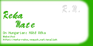 reka mate business card